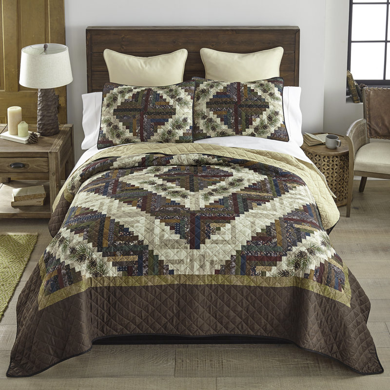 Donna Sharp Whitley 3pc Quilted Bedding Set, Queen Quilt + 2 Standard Shams