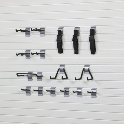 Starter Slatwall Accessory Kit 16 Piece Set