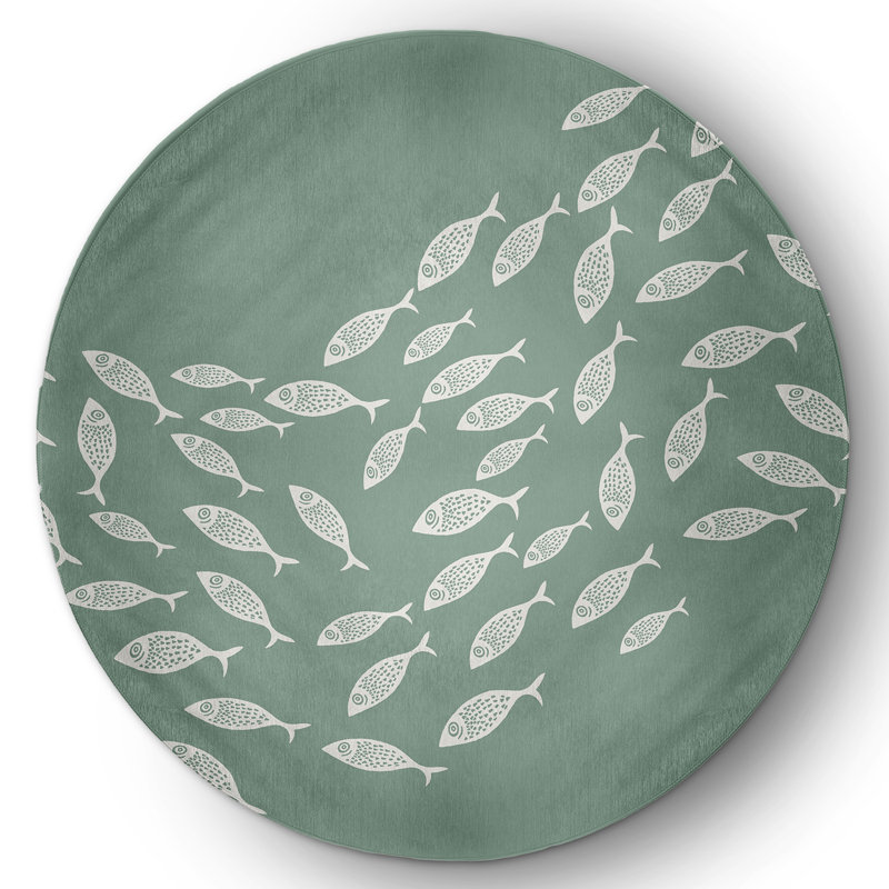 Mantra Chenille Animal Print Indoor Rug, Round 5'