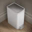 6-Liter Step Trash Can, Black Stainless-1053390342