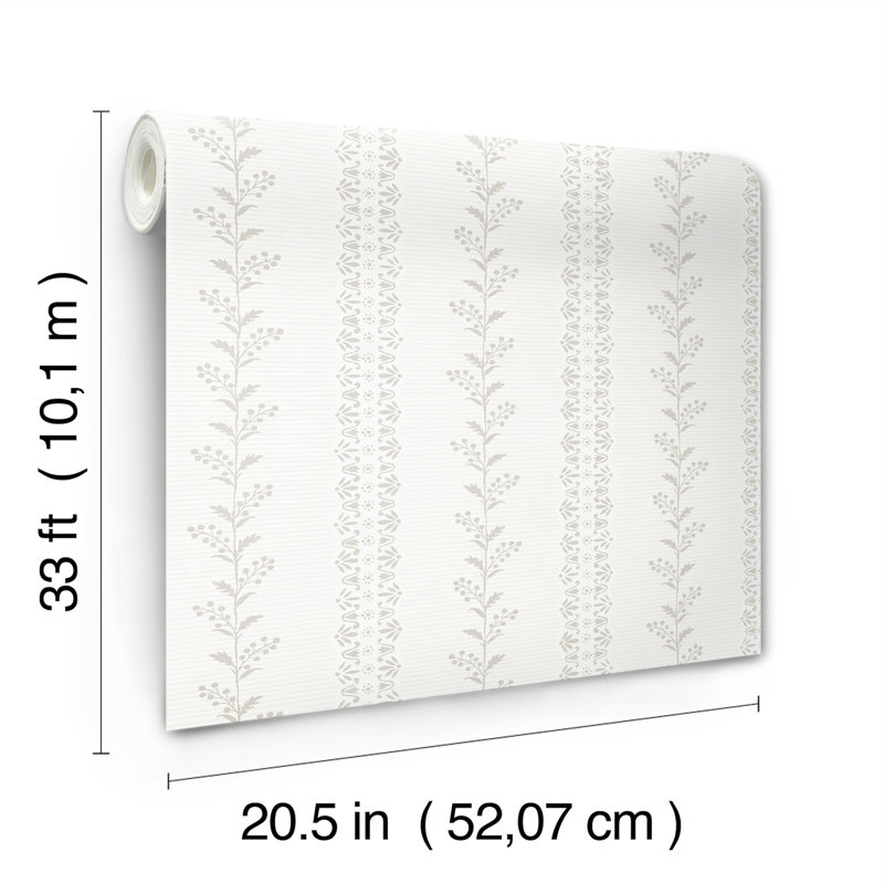 Papier peint Everleigh, Gris