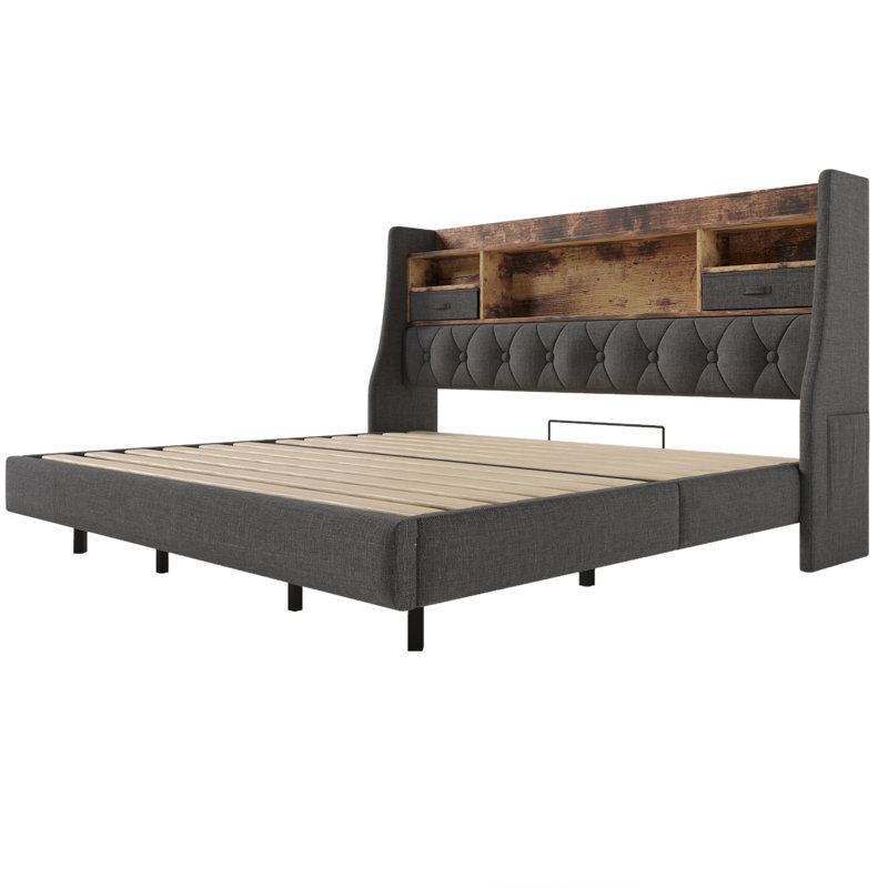 Upholstered Storage Bed, Super King (6')