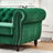 85" Mid Century Modern Velvet Chesterfield 3-Seater Sofa With Rolled Arms & Nailhead Trim, Upholstered Couch For Living Room & Office, Green