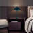 Scandinavian Flowerpot Table Lamp, Modern Blue Mushroom Bedside Lamp for Bedroom, Nordic Danish Accent Lighting for Living Room and Desk