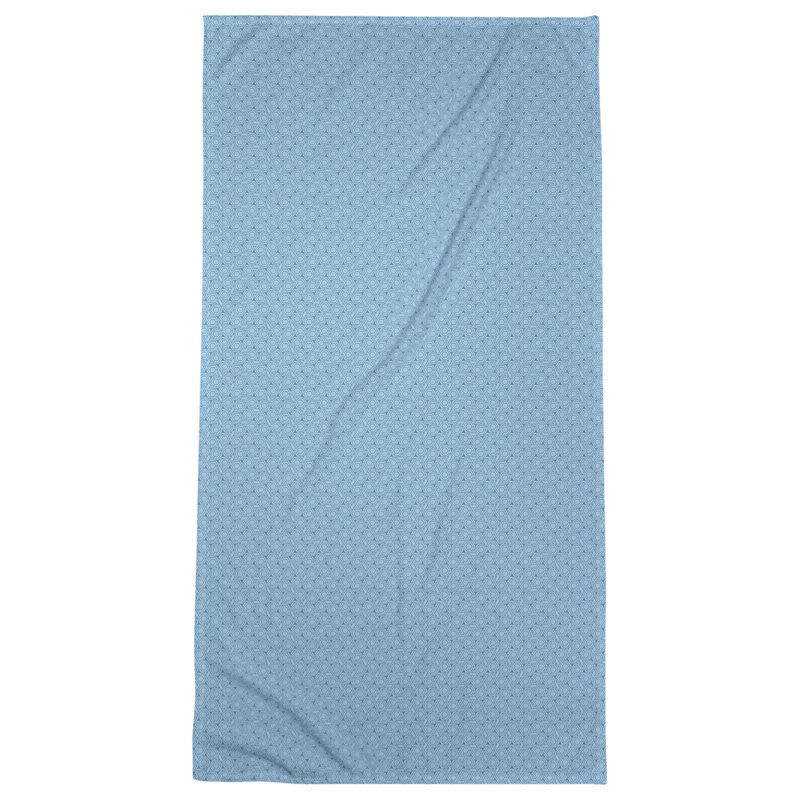 Serviette de bain hexagonale classique en treillis, Bleu ciel