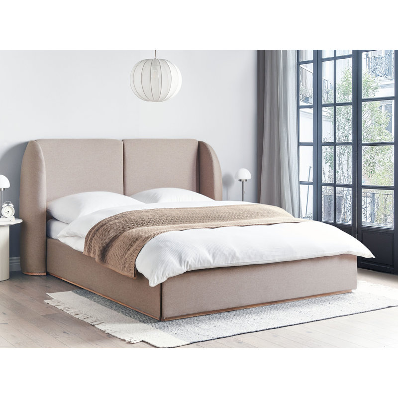 Ottoman Bed Fabric MONESTIER, Beige, European Kingsize (160 x 200 cm)