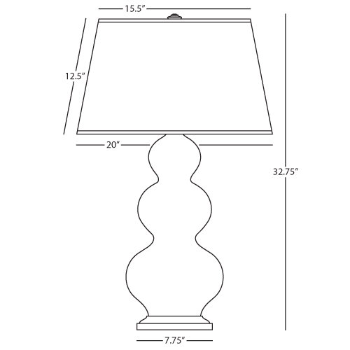 Table Lamp, Egg Blue/Black