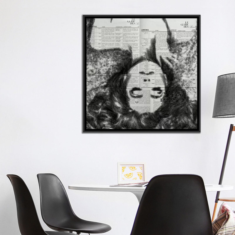 « rêves », impression sur toile, H 18 po x l 18 po x P 1,5 po, Pas de tapis, Toile avec cadre noir
