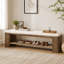 Banc de 63 po en bois massif, banc de bout rembourré moderne-270971024-270971039