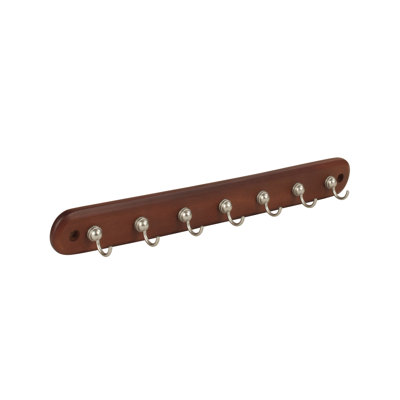 Solid + Manufactured Wood Wall Organizer with Key Hooks