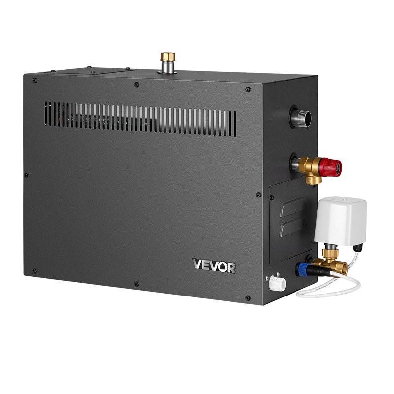 Steam Generator, 11 kW Home Steam Shower System with Preheat Mode, For Bathrooms, Sauna Rooms, Spa, Direct Water Connection, Touch Control, Auto Fill & Drain, 77-131°F, 24H Timer, 247-388 ft³
