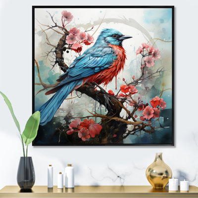 " Blue Jay On Blossom Cherry II "