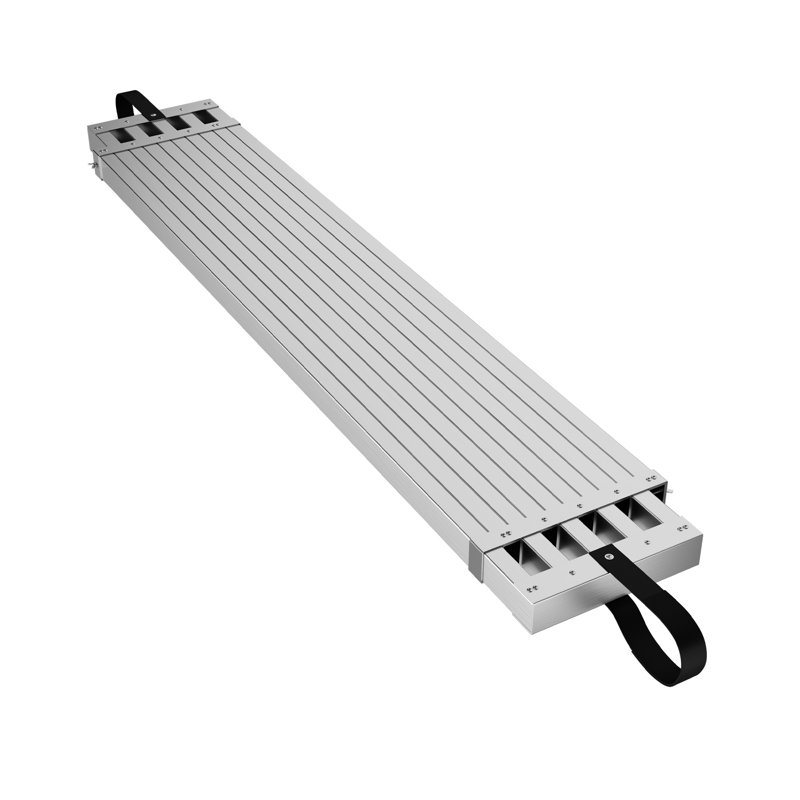Planche de travail en aluminium de 8 à 13 pi, planche télescopique, capacité de 440 lb, planche d'extension en aluminium, planche d'échafaudage en aluminium avec échelle échafaudage antidérapant
