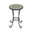 Table d'appoint de patio avec tablette, brun et noir-289589249