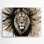 «Big Cats», lion d'Afrique de l'Ouest, art mural en métal noir