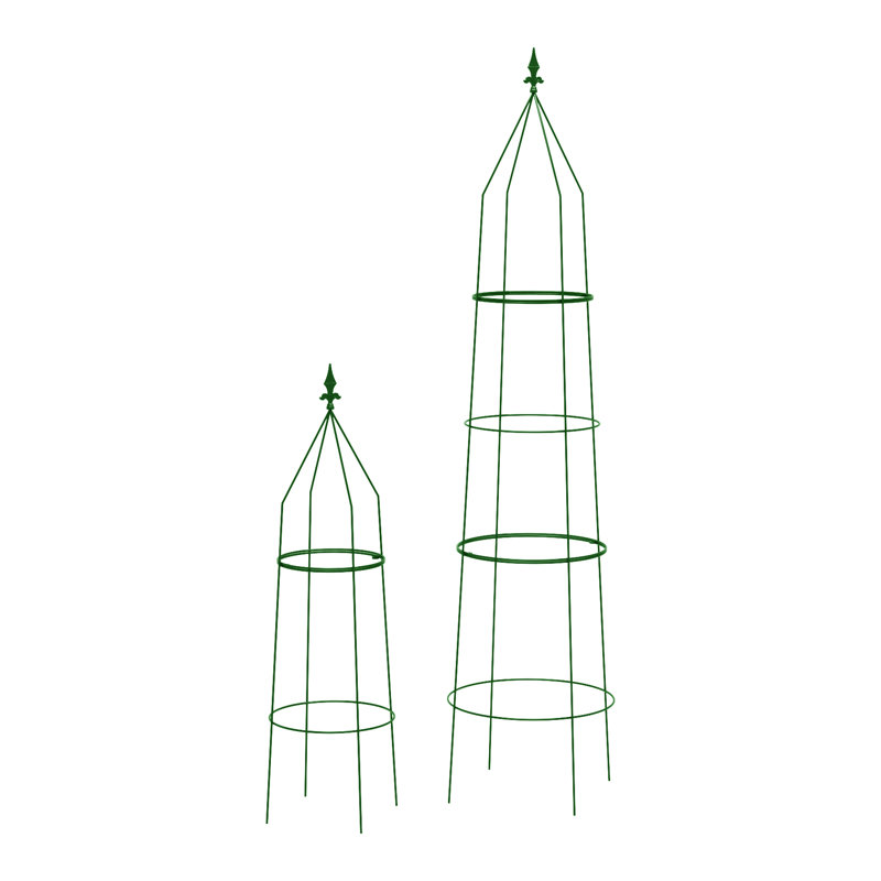 Ardiana Metal Plant Support, 195cm H x 48cm W x 48cm D, 2, Green