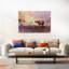 Coucher de soleil africain africain, paysage contemporain abstrait, art mural-129004780