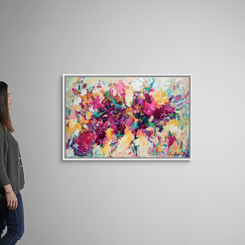 "Invitation", reproduction d'art sur toile par Amira Rahim, H 33,25 po x l 49,25 po, Toile avec cadre photo, Blanc