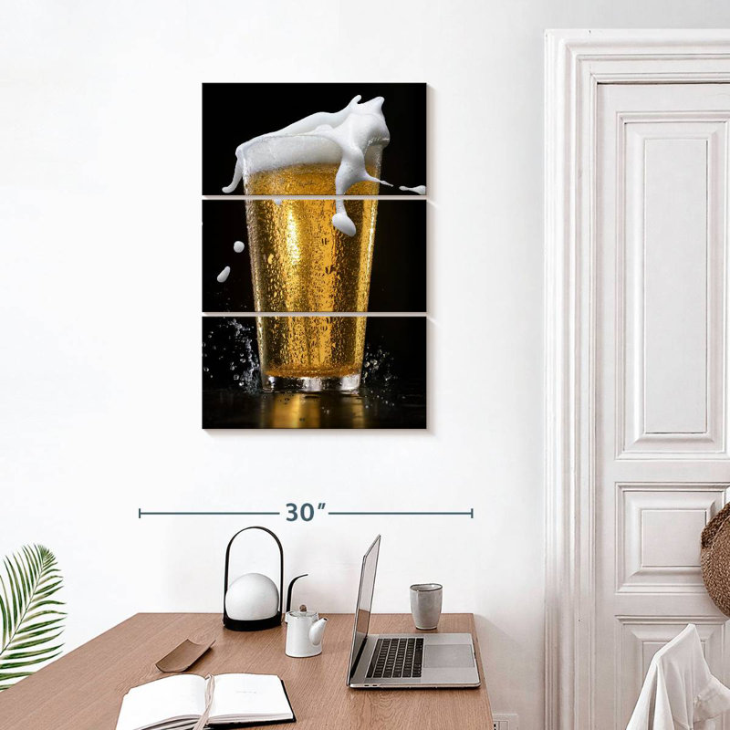 Yarlin Beer Foam Spill, 32" H x 20" W