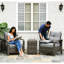 Mobilier de patio, chaises de table de rangement en osier-880404934