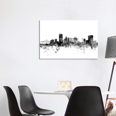 Toledo, Ohio In Black And White by Michael Tompsett - Wrapped Canvas Gallery-Wrapped Canvas Giclée