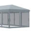 Auvent 10 pi x 20 pi avec parois latérales en filet. Robuste pour les aventures en plein air, le jardin et le patio. Gris. Spacieux, filet en filet, barbecues instantanés dans le patio, spacieux et polyvalent, bloquant