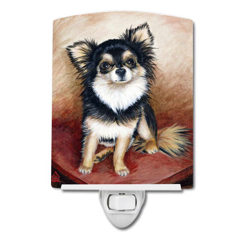 Très grande lampe de nuit en céramique capillaire chihuahua