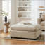 Repose-pieds en velours côtelé Chelsea avec structure robuste et revêtement moelleux, parfait pour le confort et la polyvalence de toute maison.