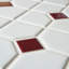 Carreau de mosaïque en porcelaine nid d'abeille pour mur et plancher 11 po x 11 po Oxford-36595298