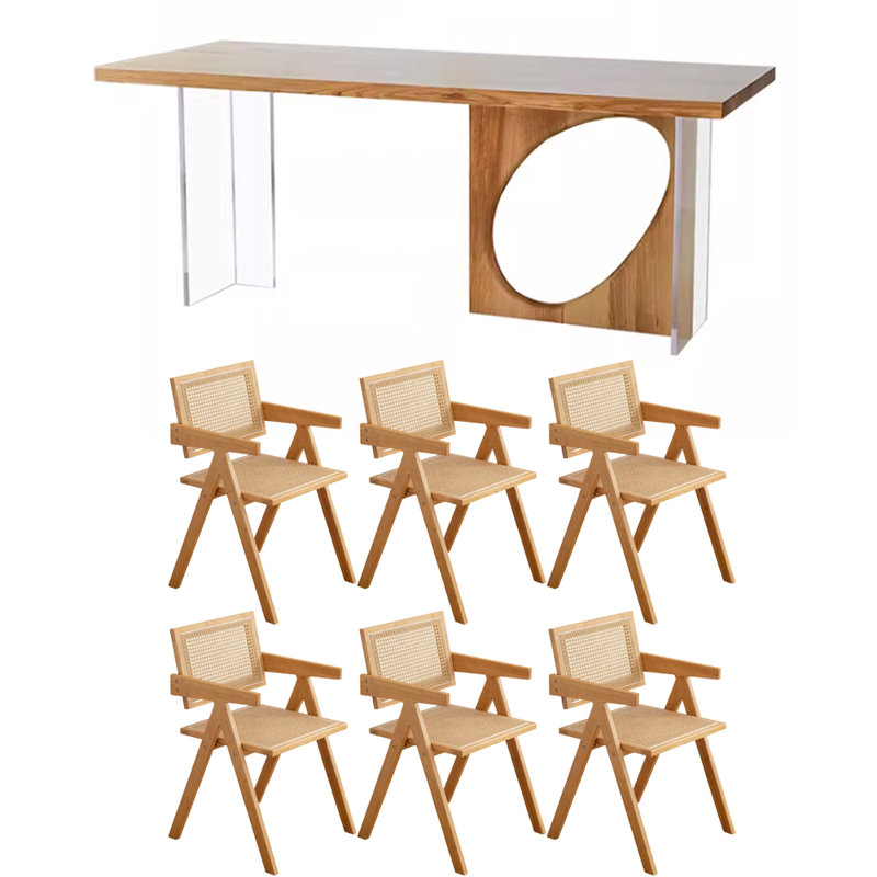 Ensemble de salle à manger rectangulaire, H 29,52 po x L 55,11 po x l 27,55 po