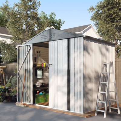 8 ft. W x 6 ft. D Metal Storage Shed