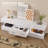 Kruszewski 60 inch  Glossy TV Stand Fits TV Up to 65 inch with Drawer and LED Light Stone Grain Media Console-1955815686