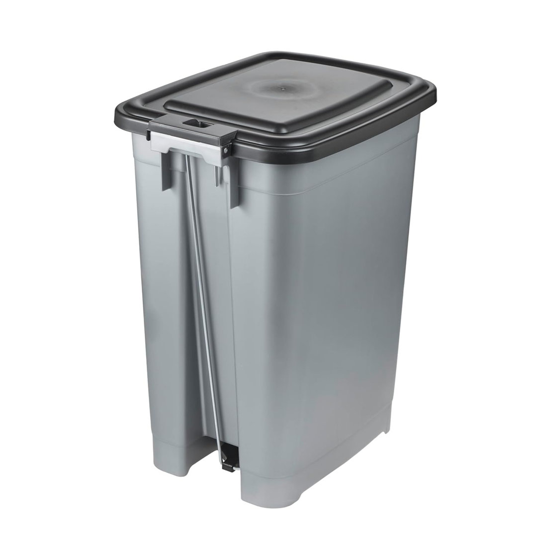 Plastic Step On Outdoor Trash & Recycling Bin