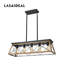 Lustre suspendu 32 lumières style industriel 32 po en noyer-2008986490
