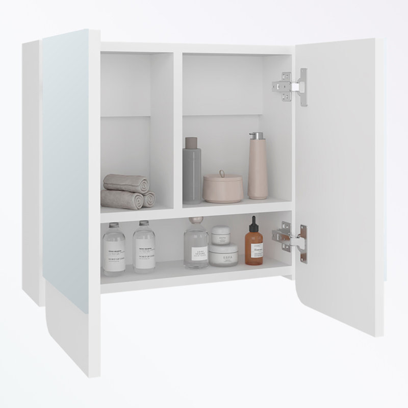 Armoire de rangement murale avec 2 portes et tablette intérieure