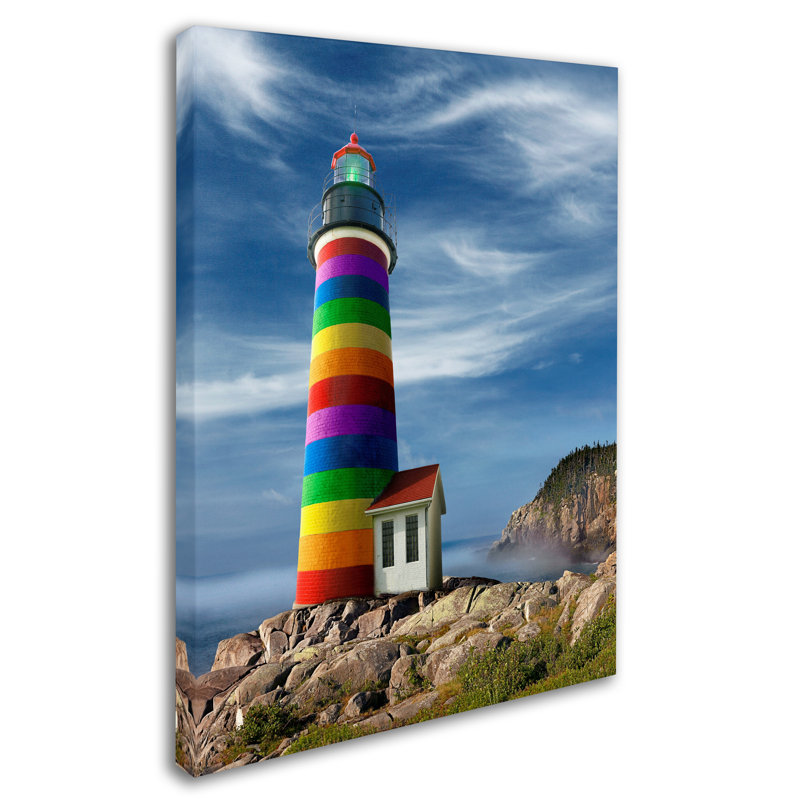 Alexan «Rainbow Lighthouse North», reproduction de photo sur toile tendue, H 19 po x l 14 po