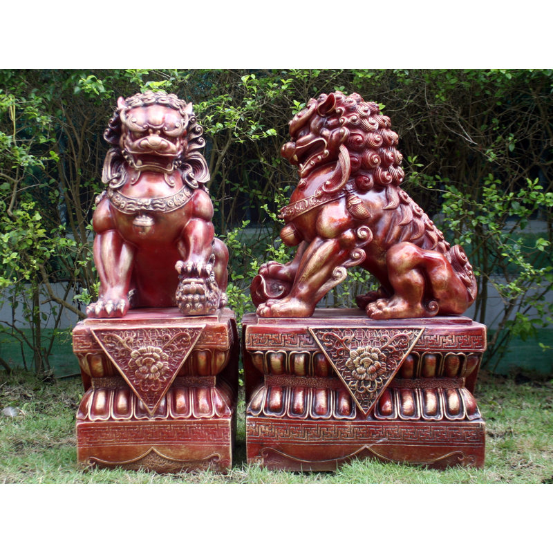 Temple Dog Small Pair Red