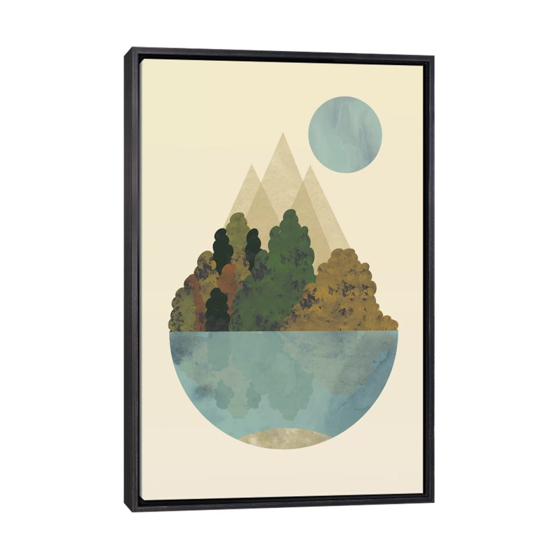«Autumn» - reproduction, Toile avec cadre noir patiné, H 26 po x l 18 po x 1,5 po