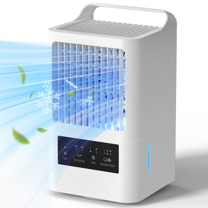 Kloudic Portable Fan, Evaporative Air Cooler, Personal Fan, Desktop Fan Cooling With 3 Speeds, Small Air Conditioner For Room