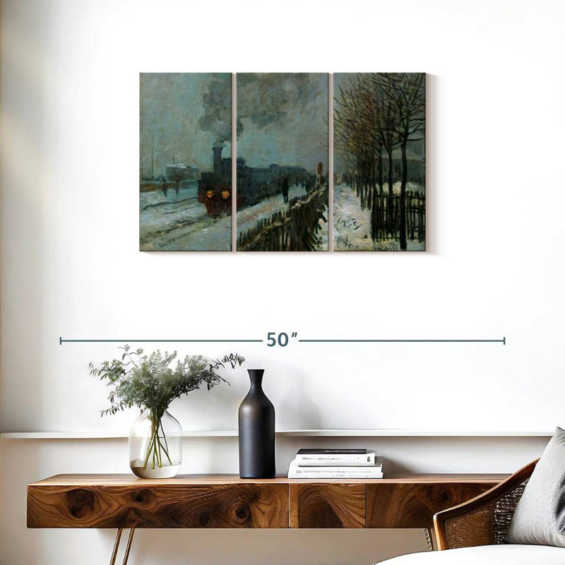 Mehar Train In The Snow 1875, 20" H x 33" W