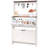 55.52'' H 16 Pair Shoe Storage Cabinet, 2 Flip Drawers With Hanging Rack For Entryway