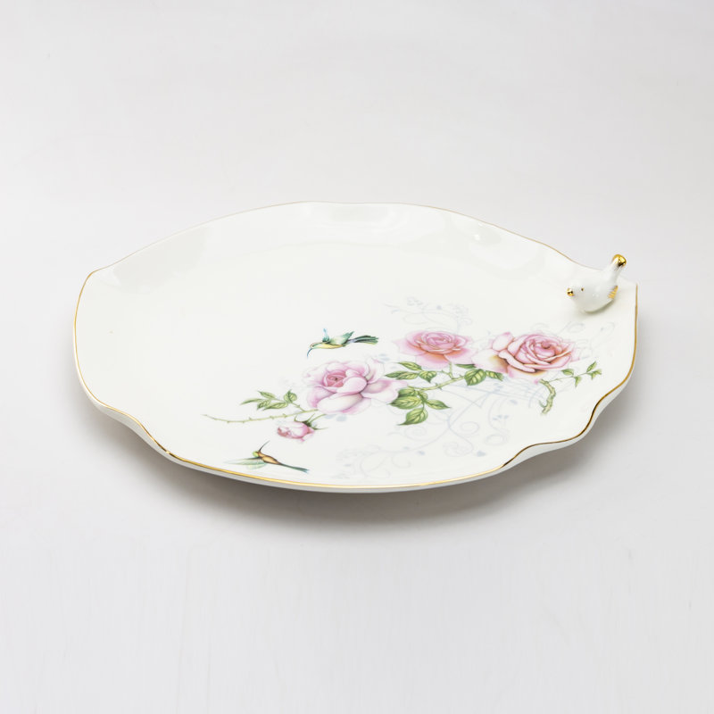 Assiette plate dorée 11 po