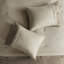 Édredon pour lit très grand brun clair - édredon 7 pièces en faux suède avec boutons décoratifs-130165024-130165026