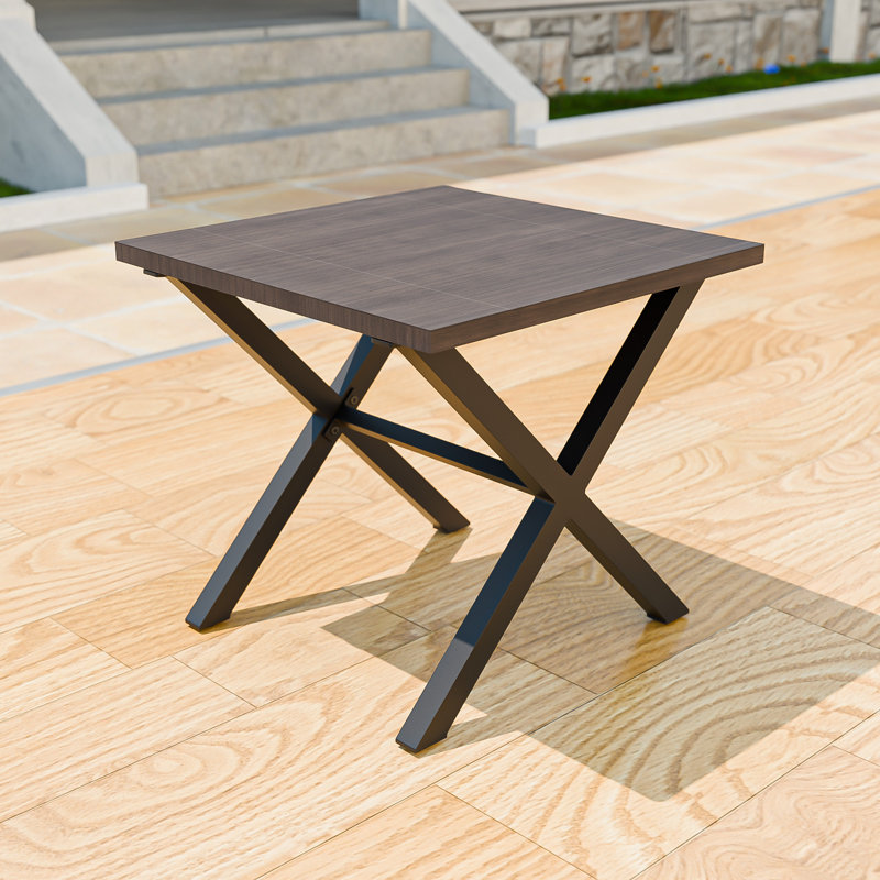 Table d'appoint carrée pour l'extérieur