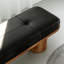 Banc rembourré noir-908886624