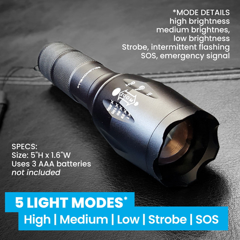 Lampe de poche à DEL intégrée à pile 5,15 "
