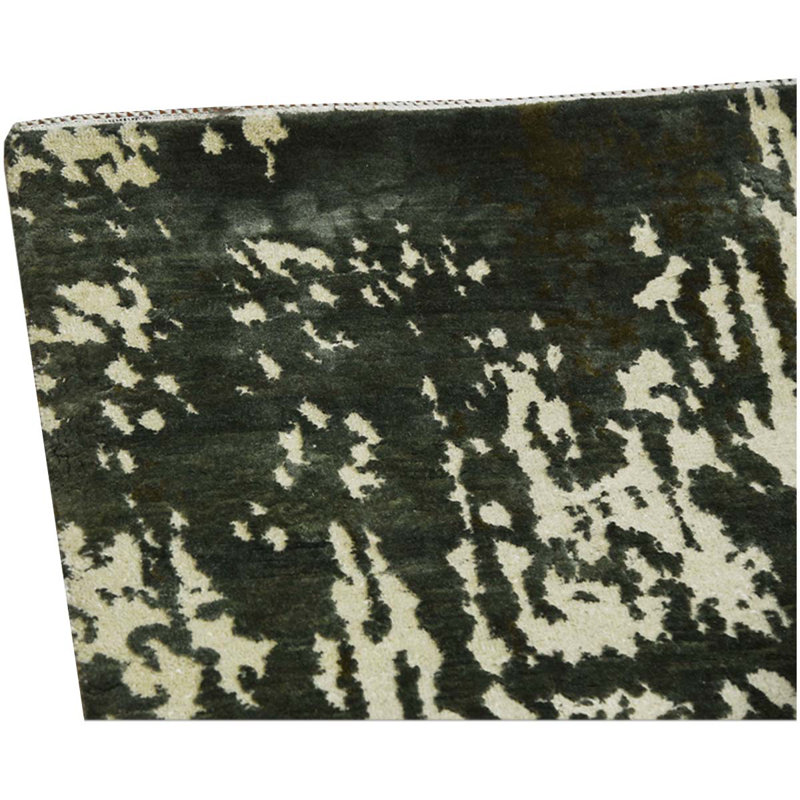 Hand Woven Silk and Wool Area Rug, Rectangle 8' x 10'