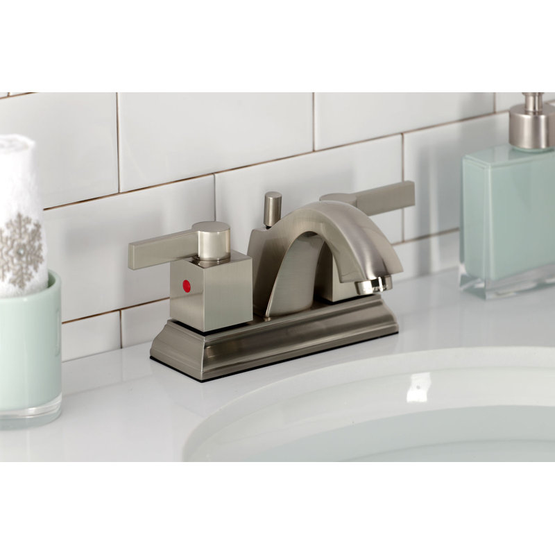 Meridian Centerset Bathroom Faucet with Drain Assembly, Brushed Nickel