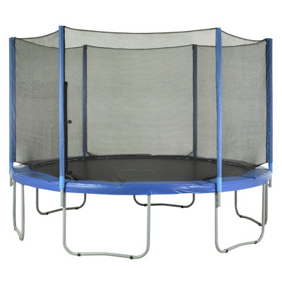 Trampoline Replacement Enclosure Surround Safety Ouside Net for 12ft Frame using 6 Straight Poles