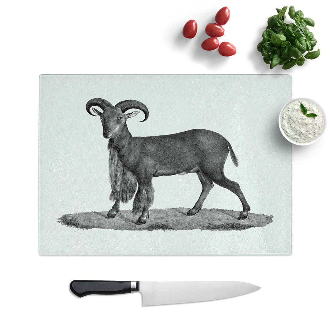 Glass Goat Illustration Chopping Board